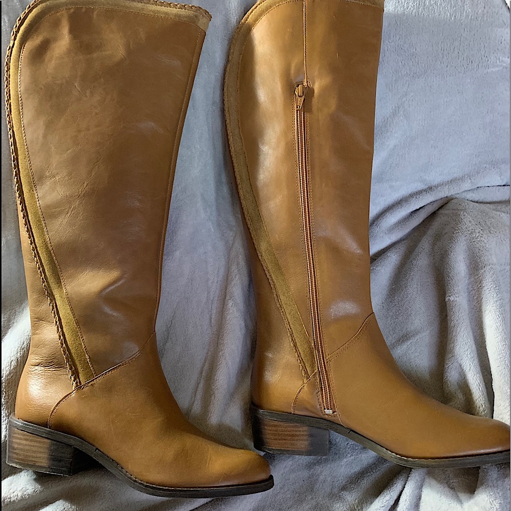 Leather Naughty Monkey Knee Boots